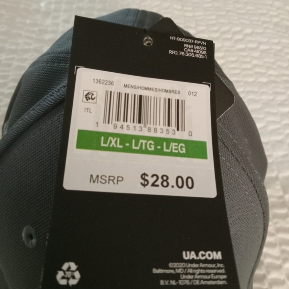 Under Armour Freedom Logo Fitted Hat S L/XL Gray Stars & Stripes - Picture 3 of 3